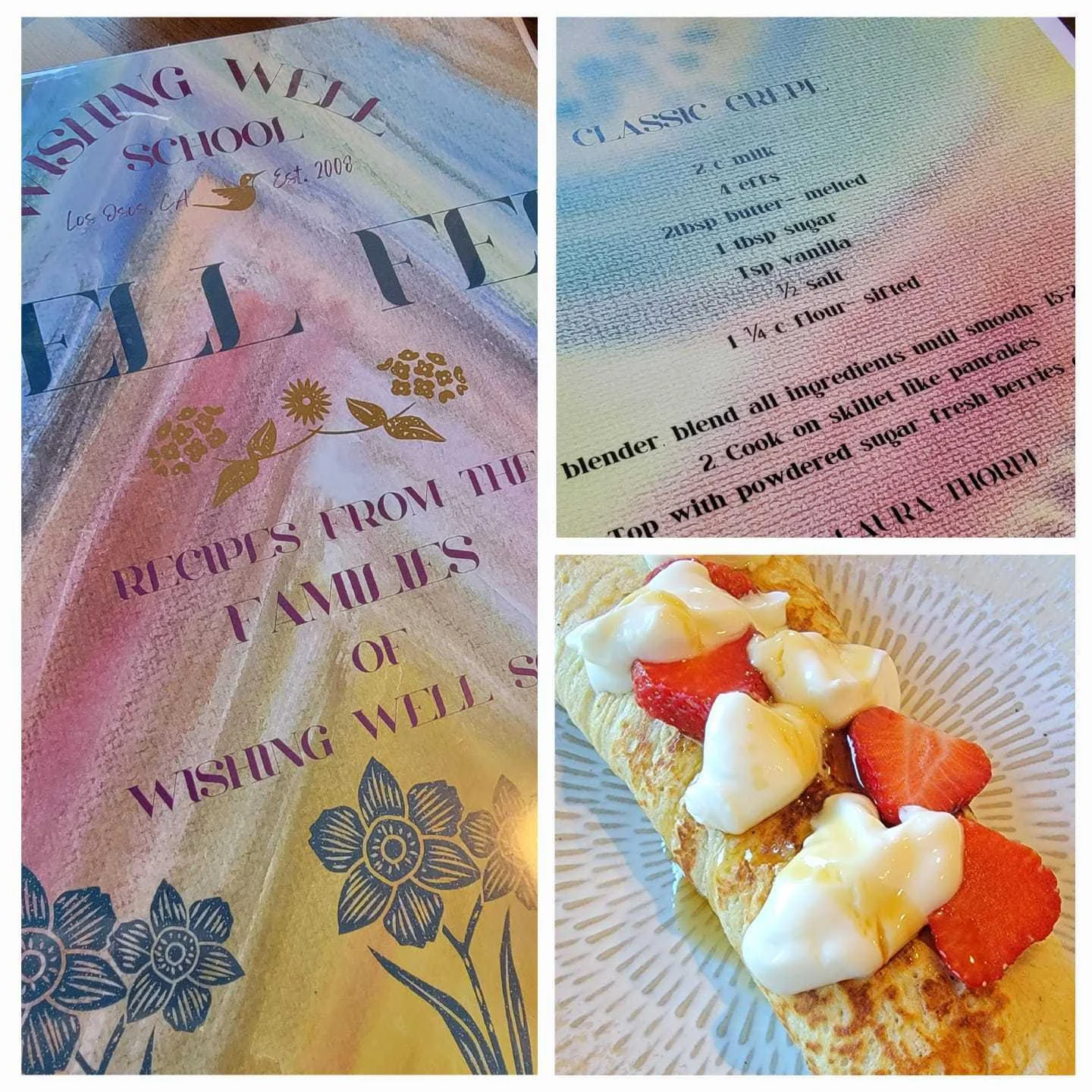 Classic strawberry crepe created by local Waldorf family