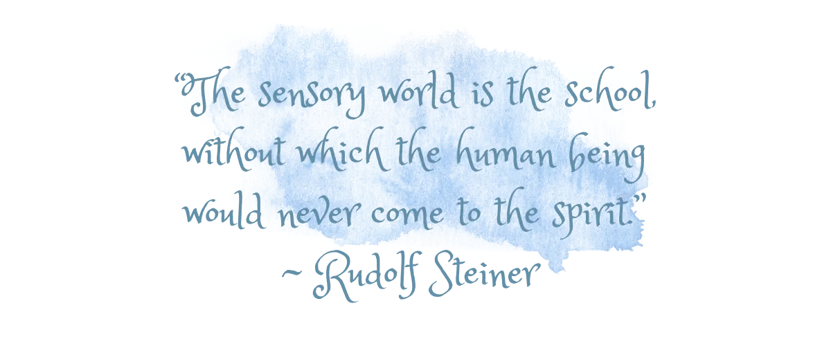 The sensory world is the school... Rudolf Steiner quote